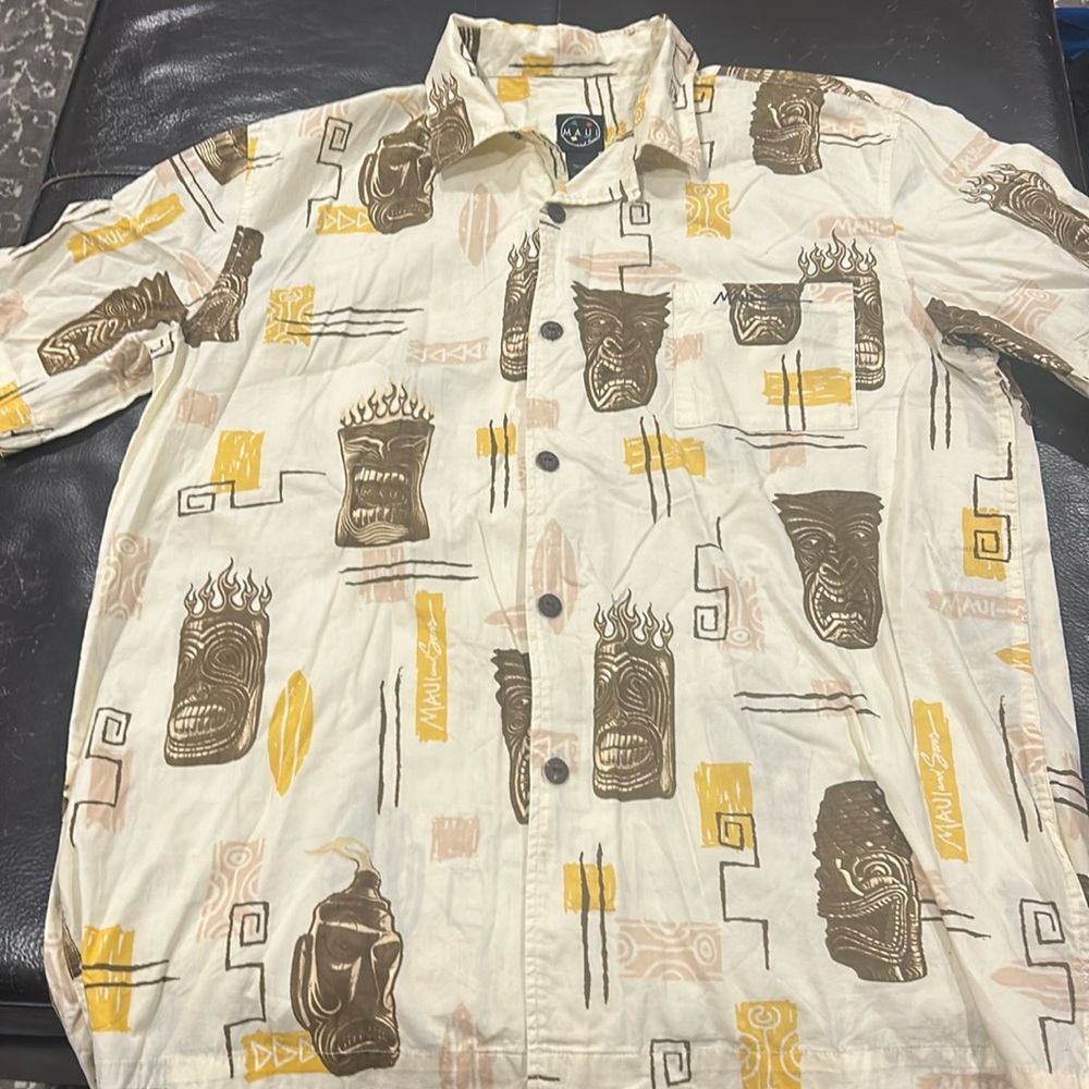 Maui and sons tiki Hawaiian shirt size XL